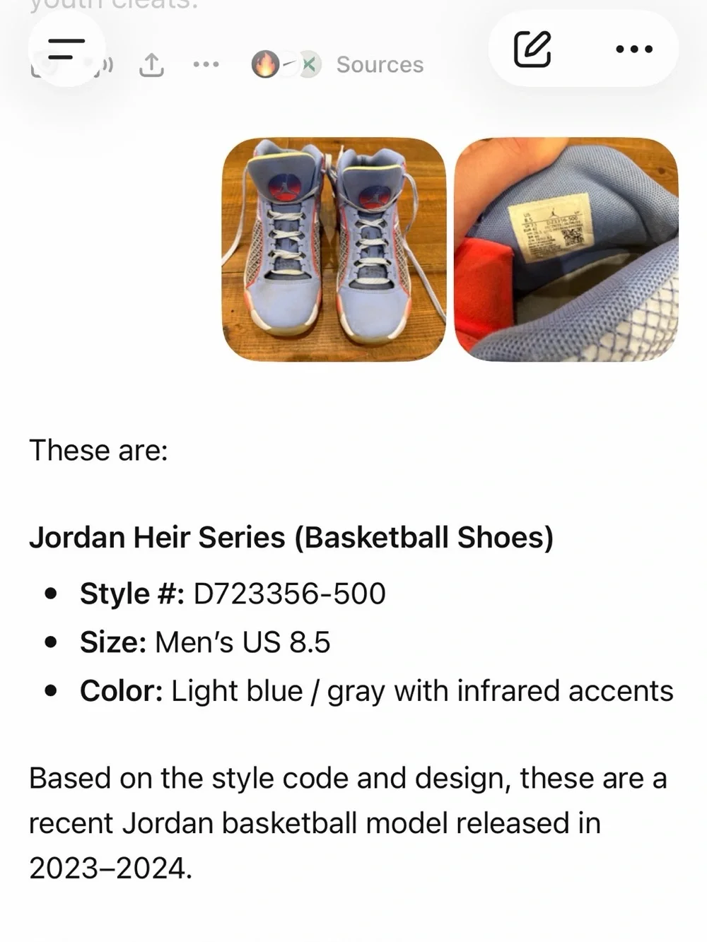 Jordan Kids Pastel Blue High-Top Sneakers with Coral Accents